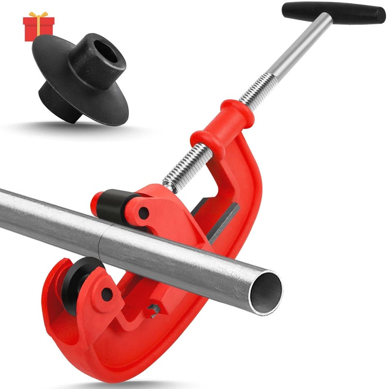 Godora Heavy Duty 1-3 inch / 25-80 mm Pipe Cutter Tool with an Extra Blade, Sharp Rigid Tubing Cutter Cuts Up to Iron and Steel Pipes, Metal Tube Cutter Great for Plumbers or Metalworkers - Image 1